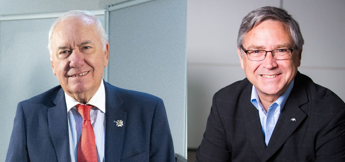 Florentino Pérez Raya, presidente del Consejo General de Enfermería y Jean-Paul Rignault, consejero delegado de AXA España