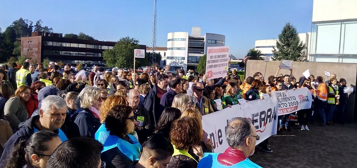 Protestas de los sanitarios gallegos por el estado del Servicio Gallego de Salud (Sergas).