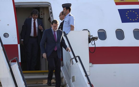 Mariano Rajoy, a su llegada a Hamburgo para participar en la cumbre del G20
