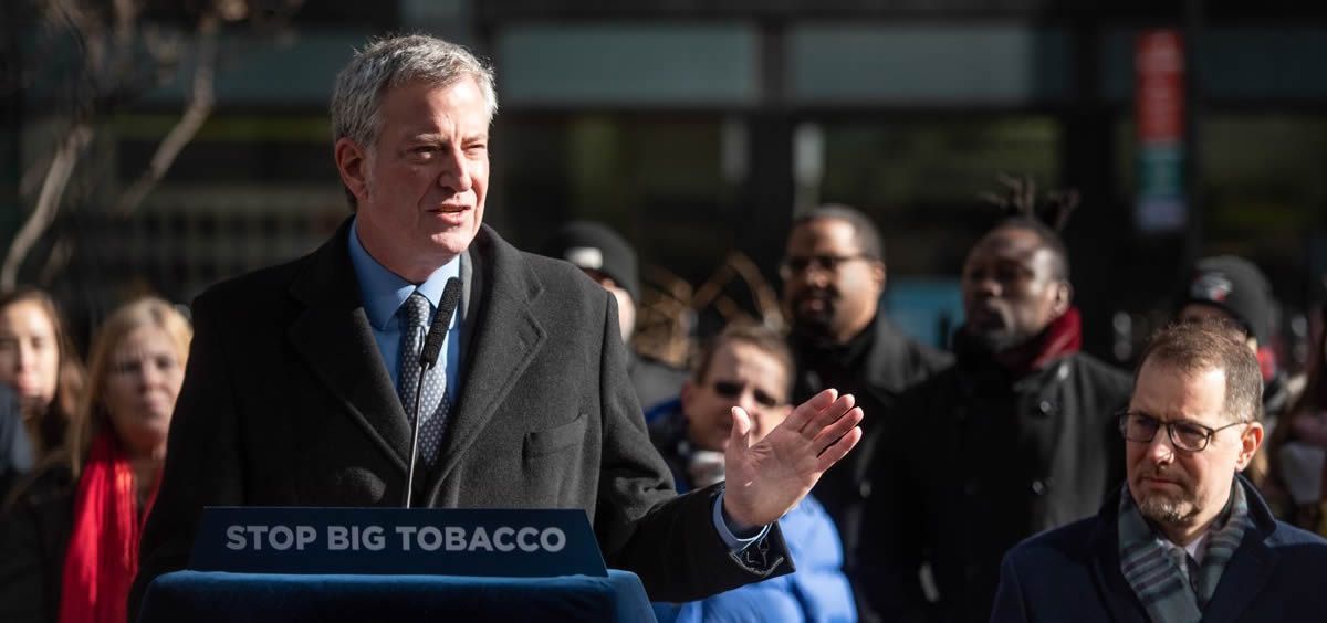 El alcalde de Nueva York, Bill de Blasio, en un acto reciente en la ciudad