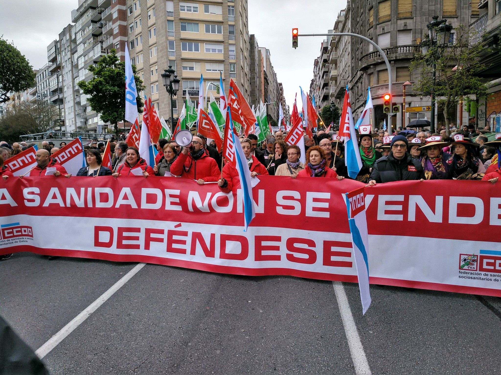 Manifestación en defensa de la sanidad pública en Galicia 