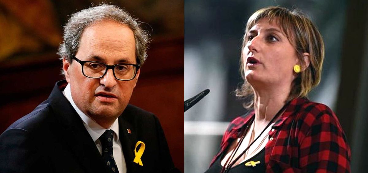 Quim Torra, presidente de la Generalitat, y Alba Vergés, consejera de Salud de Cataluña.