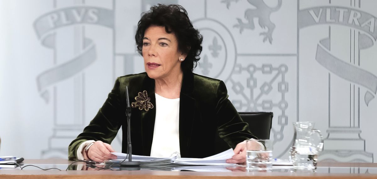 Isabel Celáa, portavoz del Gobierno tras el Consejo de Ministros.