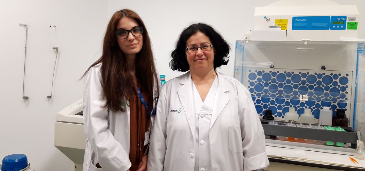 Clara Villar  y Fernanda Ralea, responsables del biobanco del Hospital de Ciudad Real