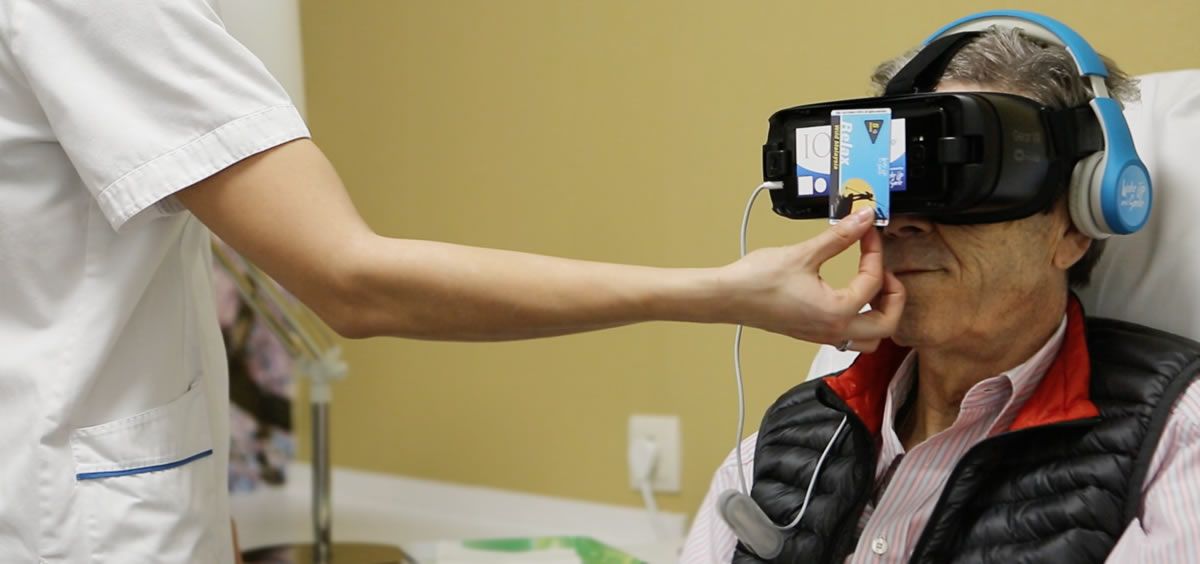 Gafas de realidad virtual ofrecidas utilizadas por IOB Institute of Oncology – Hospital Quirónsalud Barcelona