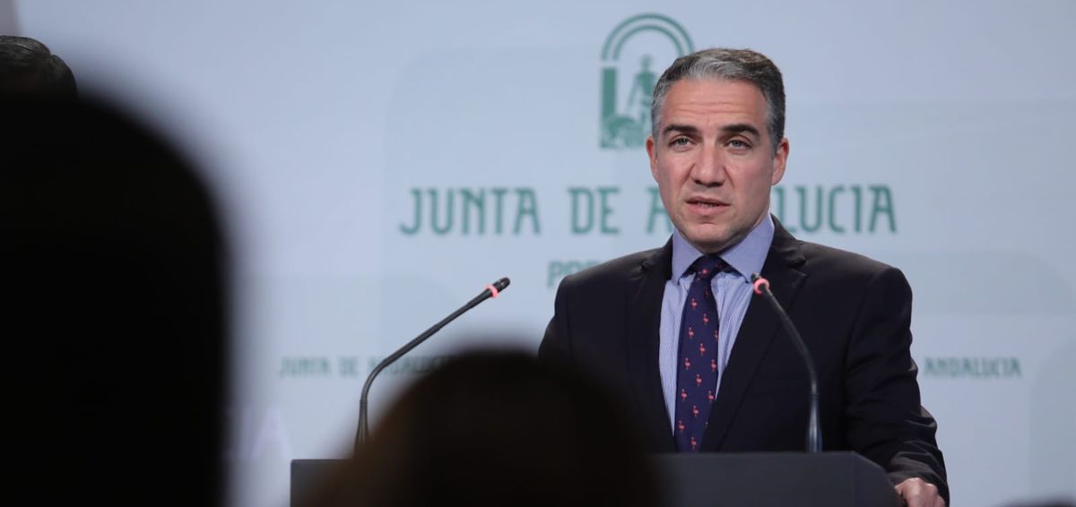 Elías Bendodo, consejero de Presidencia y portavoz de la Junta de Andalucía.