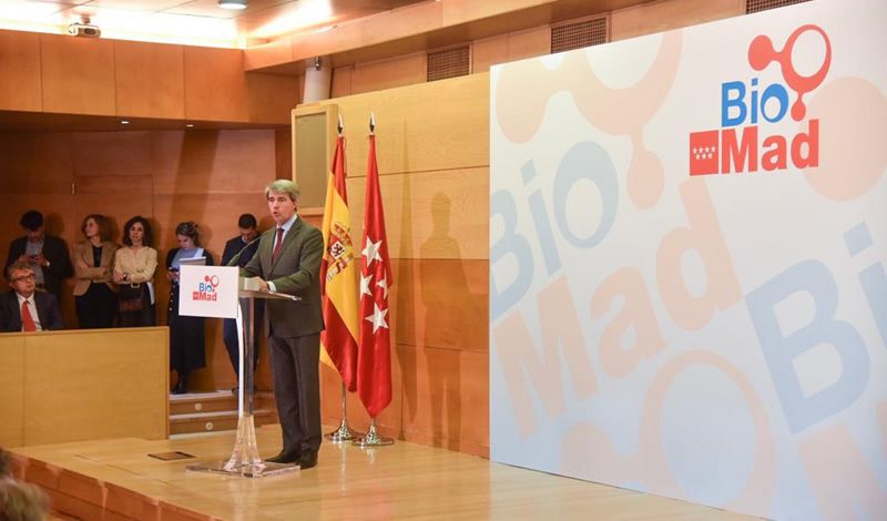 El presidente de la Comunidad de Madrid, Ángel Garrido, este lunes durante su intervención