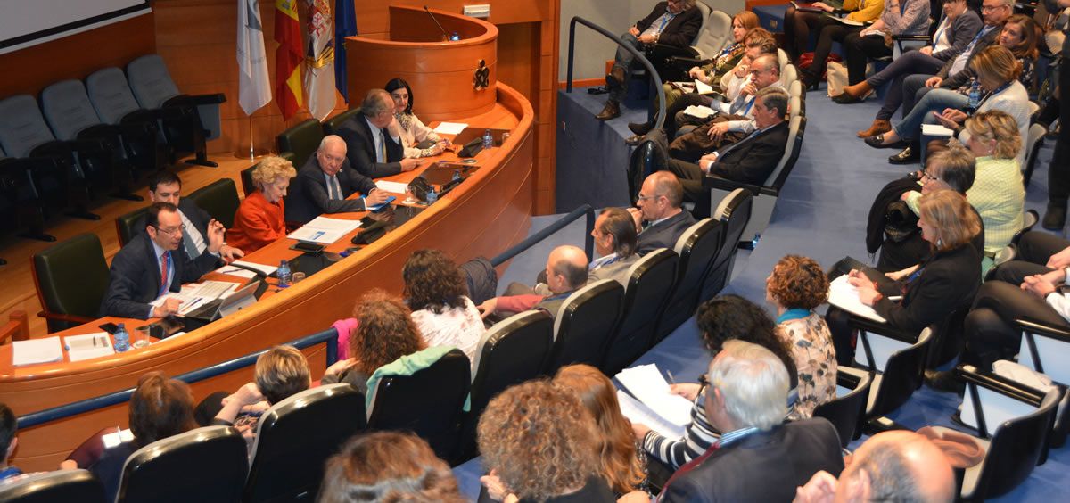 Los representantes del Consejo Interautonómico de Enfermería durante la reunión mantenida ayer en la sede del Consejo General en Madrid. 