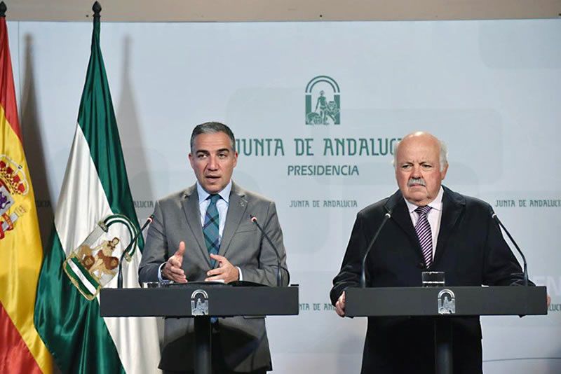 Elías Bedondo y Jesús Aguirre tras el Consejo de Gobierno