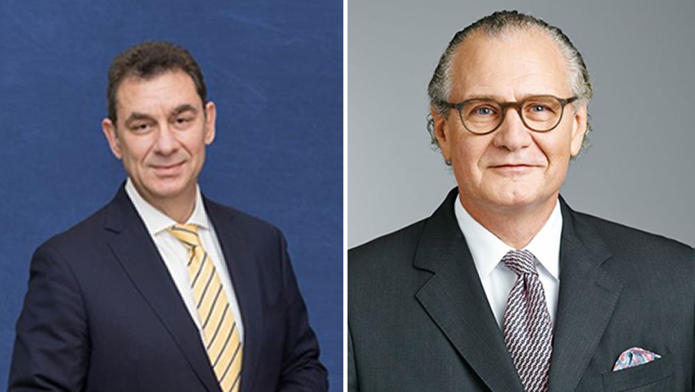 Albert Bourla, CEO de Pfizer; y Stefan Oschmann, CEO de Merck