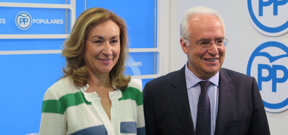 María Martín, consejera de Salud, junto a Jose Ignacio Ceniceros, candidato a la presidencia de La Rioja