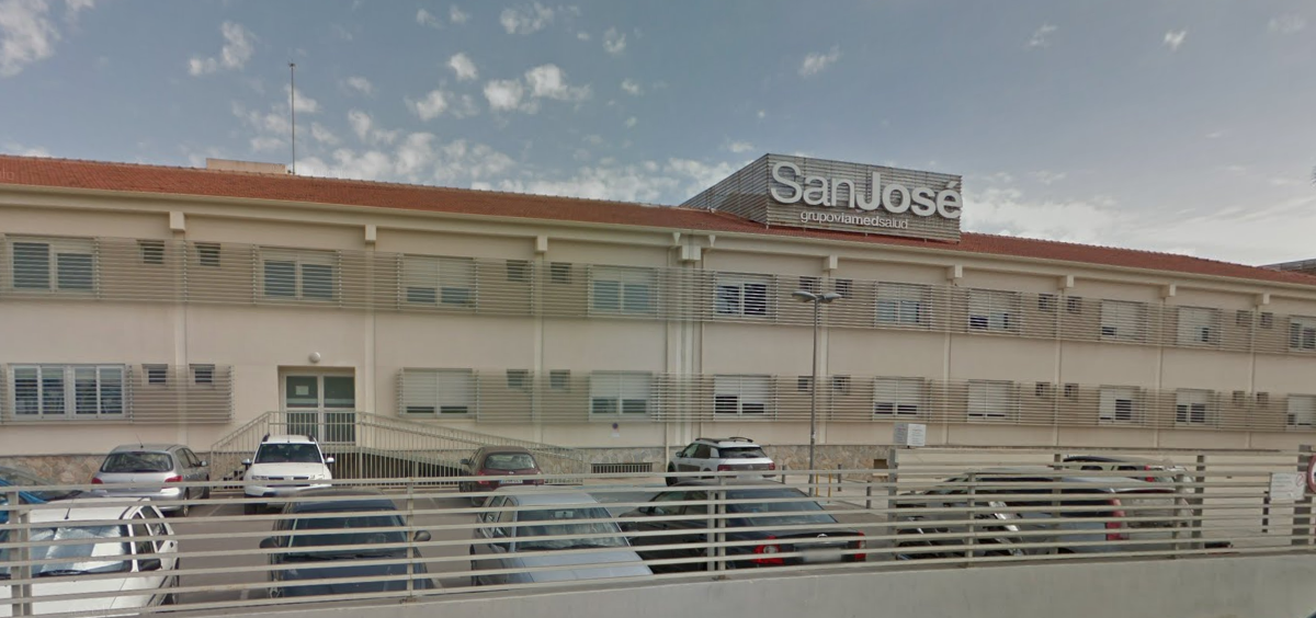 Facha del Hospital San José de Alcantarilla, lugar donde fue intervenida la paciente