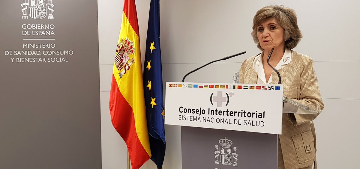 María Luisa Carcedo, ministra de Sanidad en funciones, en rueda de prensa tras el Consejo Interterritorial (Foto ConSalud.es)