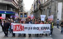 Manifestación de los trabajadores de los Puntos de Atención Continuada (PAC) en Pontevedra.